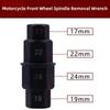 1 Pcs 17 19 22 24 Mm Motorcycle Front Wheel Spindle Special Disassembly Wrench Hex Socket Repair Tool Motorcycle Axle Tool
