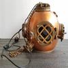 45.72 Cm Scuba Diving Helmet Hanging Lamp Copper Plated Hanging Lamp Light Gift