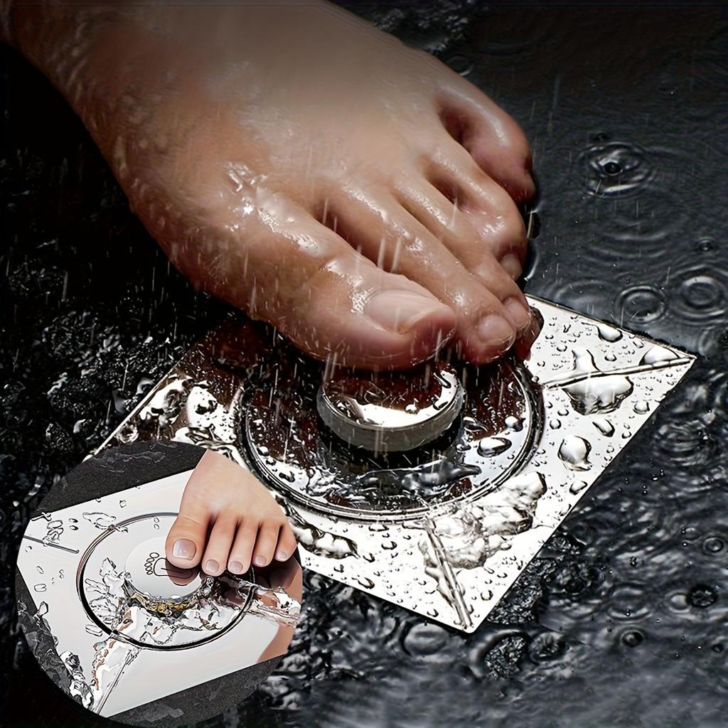 Крышка слива для ванной - Металлическая отделка, Защита от засоров, Дизайн с гладкими краями, Быстрый слив для душевых кабин и ванн, Идеально для ремонта и новых установок