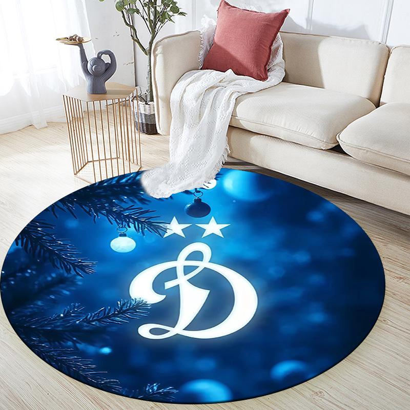 Dynamo Kyiv Round Area Rug,Carpet Rug for Living Room Bedroom Sofa Playroom Decor,Non-slip Floor Mat