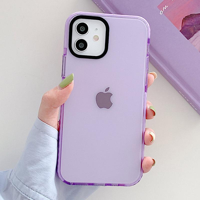 Неоновый флуоресцентный цветной чехол для телефона для iPhone 17 16 15 14 Pro Max Air 16e 11 12 13 Mini Рамка Защитная силиконовая крышка