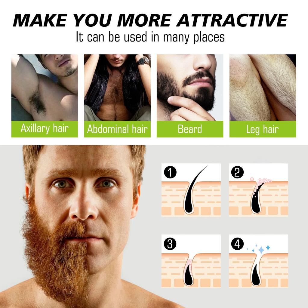 Powerful Hair Removal Paste Natural Permanent Hair Remover For Women Men Whole Body Depilatory