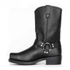 Men's Faux Leather Motorcycle Cowboy Boots
