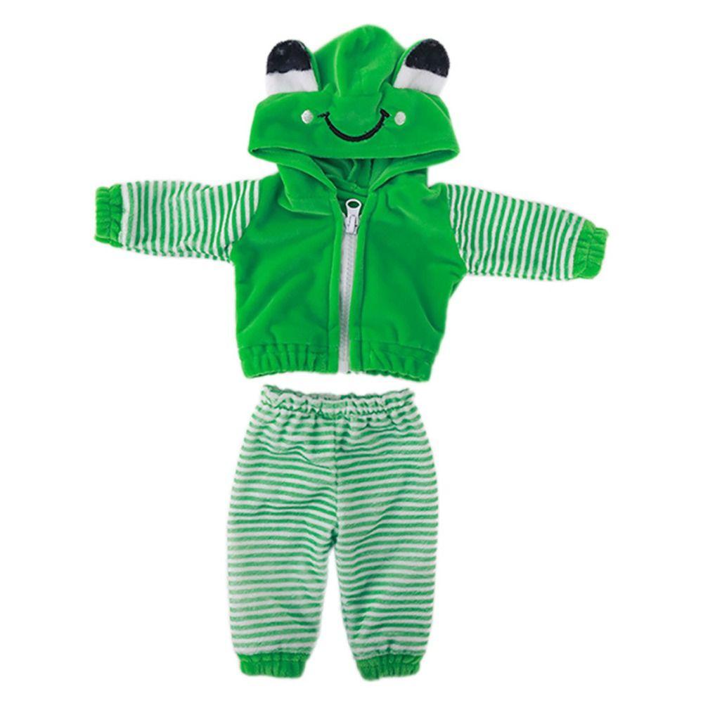 Кукольный домик Аксессуары Переодевание Игра Плюшевое Животное Кролик Лягушка Толстовки Брюки Комплект Кукольная Одежда