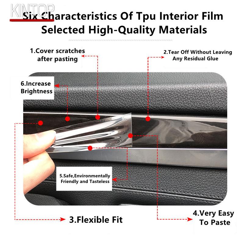For Mercedes-Benz CLASSE S COUPE 14-17 C217 Car Interior Center Console Transparent TPU Protective Film Anti-scratch Repair Film