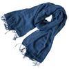 Cotton Plain [Chara] Indigo-dyed, Hand-dyed Stole/shawl, Large,