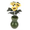 1/12 Dollhouse Sunflower Pot Lifelike Miniature Dollhouse Potted Sun Flower for Doll House