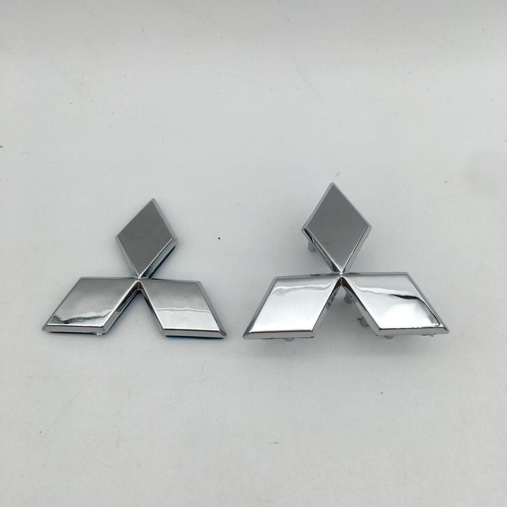 xksh2 1pcs ABS chrome 47mm for Mitsubishi car Emblem Steering Wheel Center Badge Steer sticker Decal Styling Auto accessories