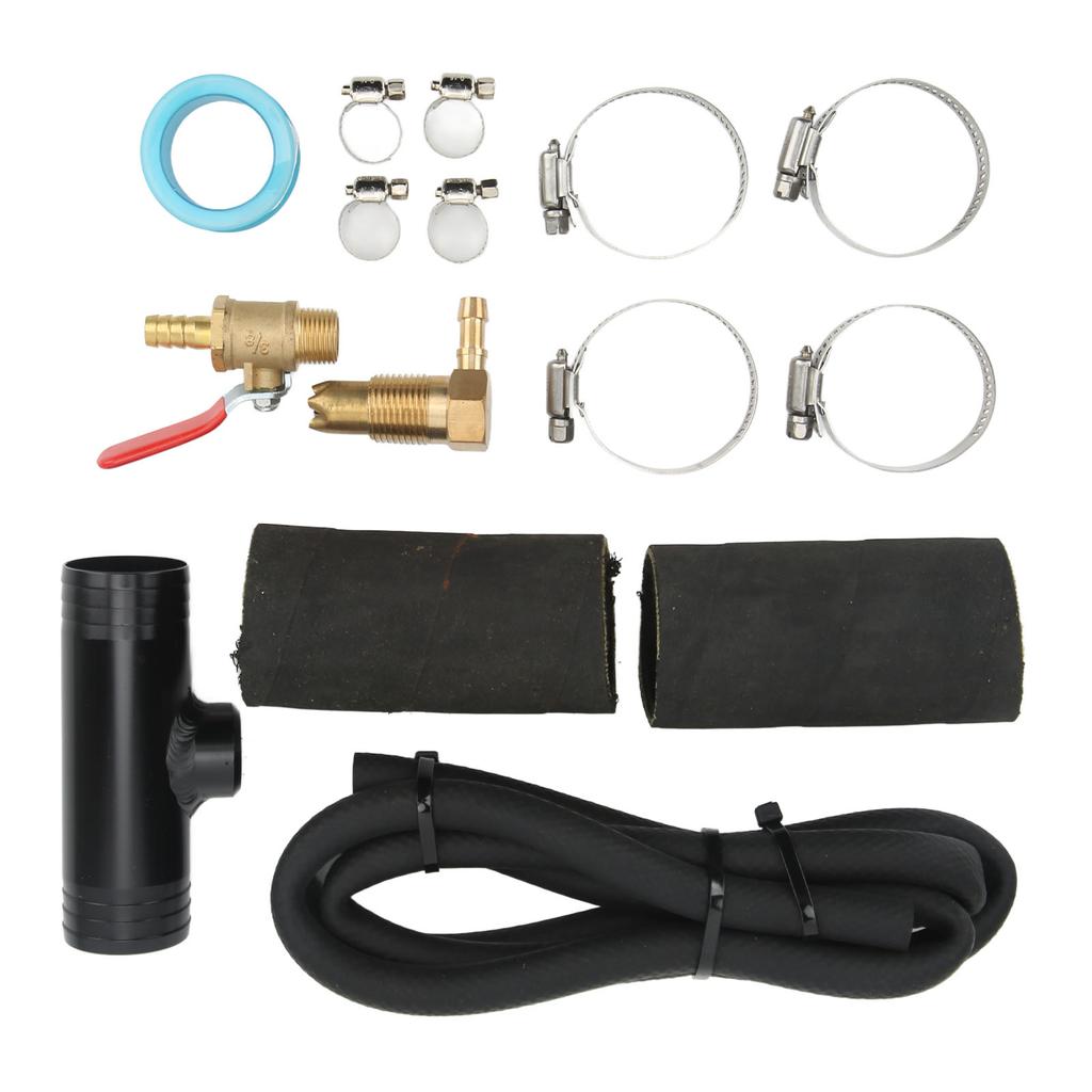 Auxiliary Transfer Tank Connector Kit with Fuel Pipe Connector Tee Clamp 11025 Replacement for Ford