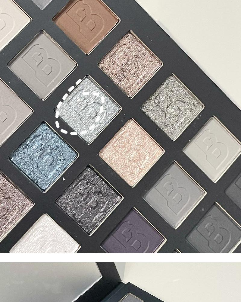 HERORANGE Палетка теней для smoky eyes из 42 цветов: Матовые, С шиммером, С глиттером, Хайлайтер, Оттенки серого под цемент