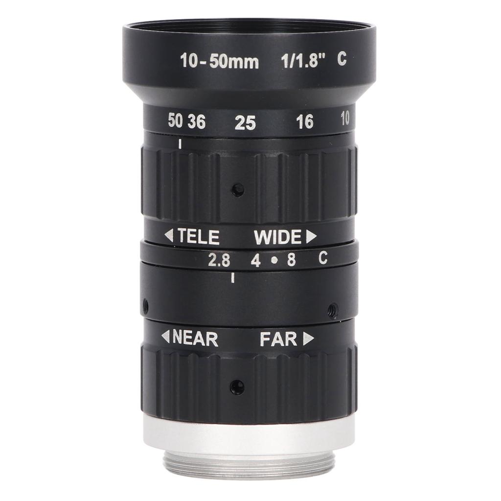 6MP Camera Zoom Lens C Mount 10mm To 50mm Focal Length Manual Aperture High Definition for