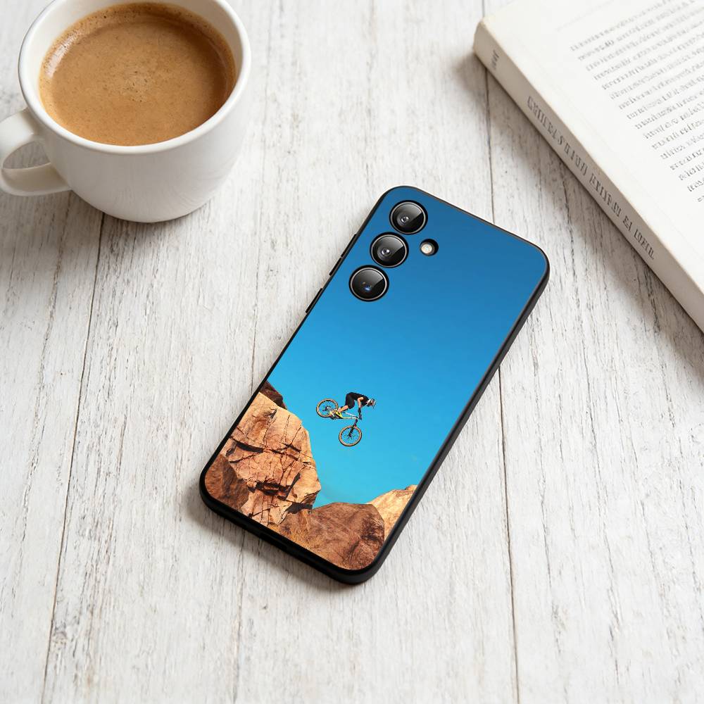 Чехол для телефона D-Downhill MTB для Samsung Galaxy A73,A72,A71,A70,A53,A52,A51, Мягкий силиконовый черный чехол