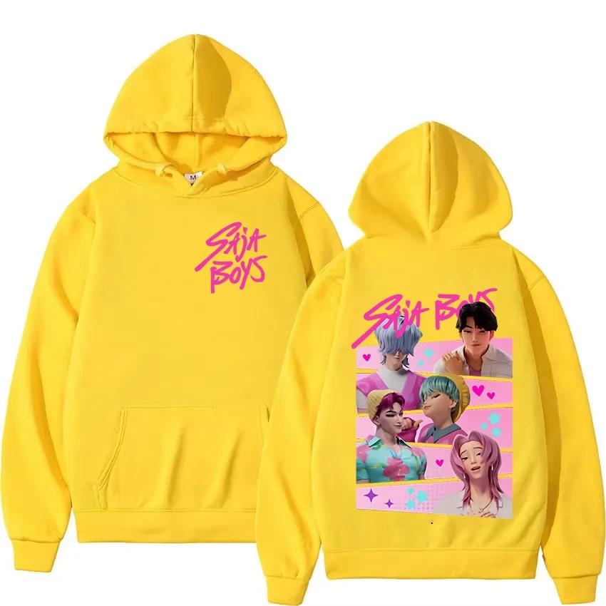 2025 K-pop Saja Boys Demon Hunters Print Hoodies Men Women Long Sleeve Pullover Sweatshirts Popular Fashion Y2k Fleece Pullover