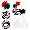 Mexican Day of the Dead masquerade mask, Halloween mask with flowers cosplay Performance Carnival Party