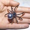 Brooch Pin Brooches Men Women Creative Black White Spider Scarf Accessories Exaggerated Party Clothes