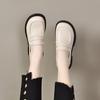Platform Shoes Women's 2024 First-layer Cowhide British Style Round Head Basic Loafers Muffin and One-pedal Four-season Shoes