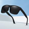 Retro Large Frame Men Vintage Plastic Male Sun Glasses Fashion Square Polarized Sunglasses Stylish Black Sport Sunglasses UV400