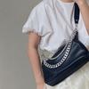 Новые сумки через плечо Advanced Women's Temperament Black Dual Purpose Chain Axillary Bags Fashion Trend Niche Leisure Commuter Bags