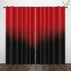 2 штуки красных и черных штор с градиентным узором, используемых для украшения, спален, гостиных и офисов