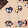 Keychain Pendant Anime Demon Slayer Kimetsu No Yaiba Kamado Tanjirou Double Sided HD Bag Pendant Gift For Fans Cosplay Props Jewelry Gift