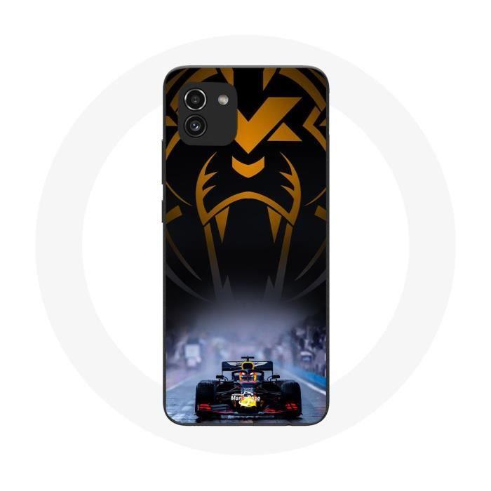 Coque - MANIACASE - Samsung Galaxy A03 - Silicone - Formule 1 - Sebastian Vettel - Noir