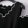 L-XXXL женское летнее платье из шифоновой вуали с коротким рукавом и v-образным вырезом с принтом, повседневная одежда средней длины