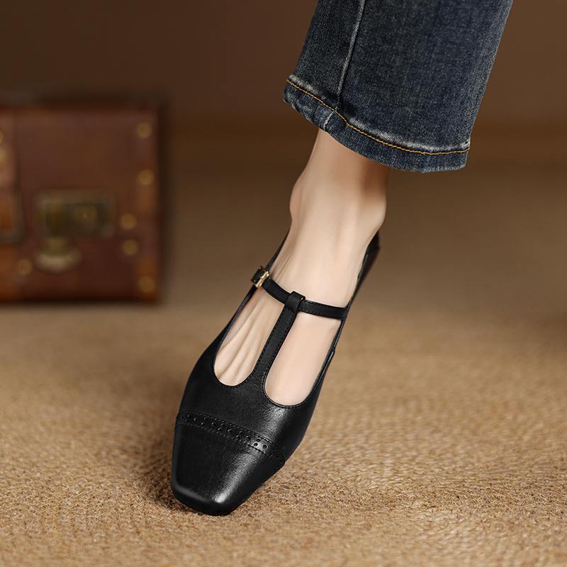 Krazing Pot Коровья кожа весна лето размер 41 средний каблук красивые женские легкие туфли квадратный носок неглубокие туфли-лодочки