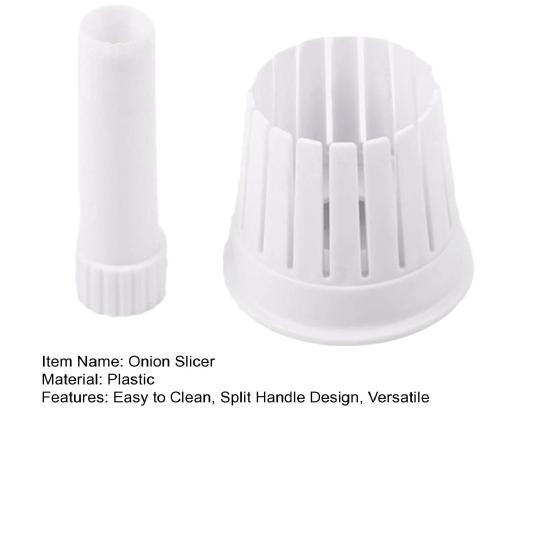 Onion Slicer Cutter with Vertical Slots Ergonomic Vegetable Chopper for Cabbage Carrots Food-Grade Plastic Essential Kitchen Tool for Salads