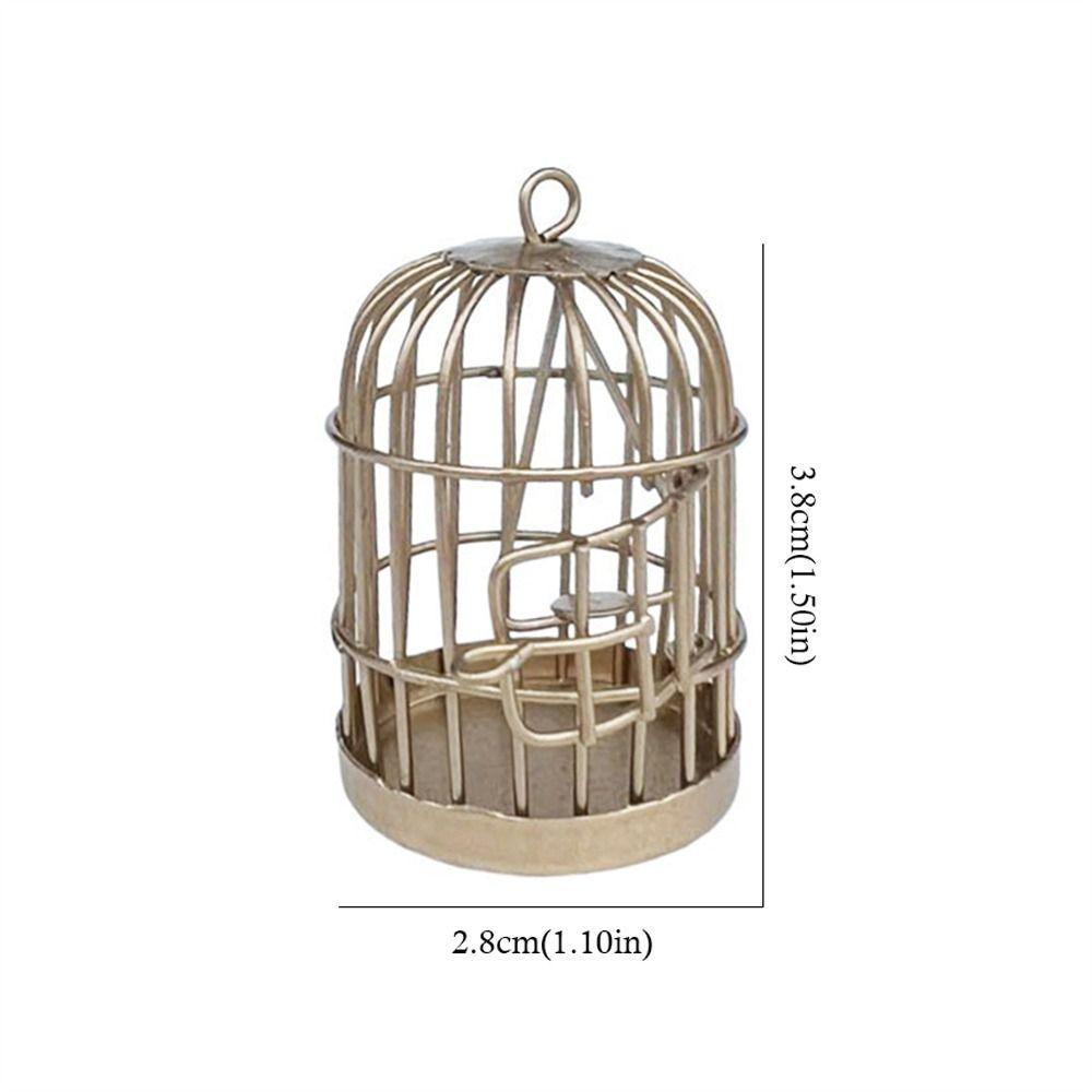 Миниатюрная металлическая клетка для птиц Сделай сам Домашнее подвесное украшение для 1/6 1/12 Настольный декор