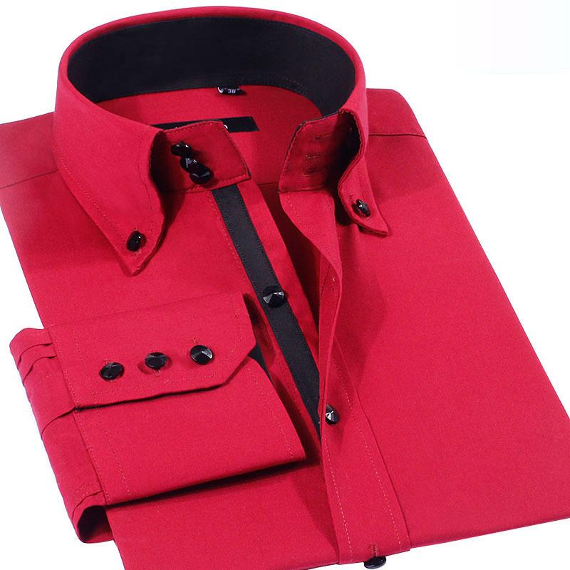 Мужская рубашка повседневная рубашка с длинным рукавом деловая рубашка