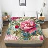 3D Printed Flowers Pattern Bed Sheet Bed Sheet Printing Mattress Cover Bed Sheet Home Textile Bedding Single Piece