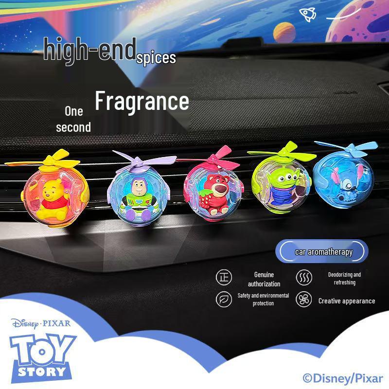 Освежитель воздуха «Клубничный медведь и друзья»: Трехглазый монстр, Стич, Пух, Базз Лайтер, Ароматизаторы для машины в виде самолета