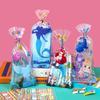 50Pcs Cartoon Mermaid Unicorn Dinosaur Children Birthday Day Gift Bags Snack Candy Packaging Clear Flat Pocket With Tie