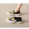 Couple Style Canvas Shoes for Women In Autumn New Thick Soled Cute Cartoon Women's Shoes
