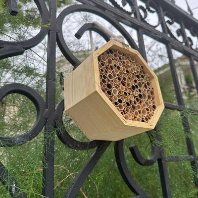 Домики для пчел для сада Деревянный улей Дворец для опылителей Домик для бабочек Среда обитания ос Для сада Балкона Заднего двора На улице