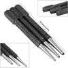 3pcs 1.5/2/3MM High-carbon Steel Center Punch Set 3.98inch Non Slip Center Punch For Alloy Steel Metal Wood Marking Drilling Too