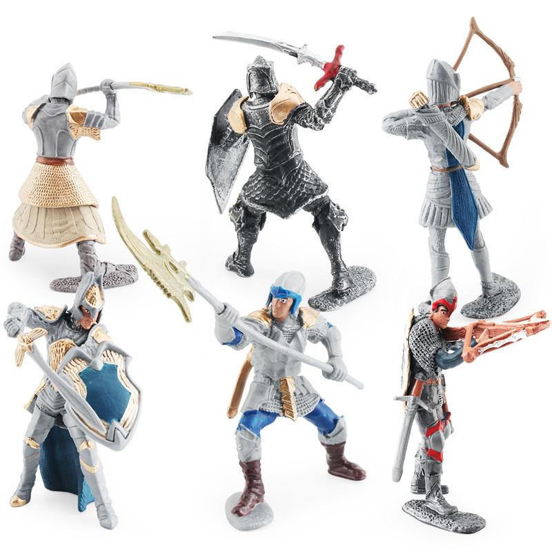 Изысканная статичная модель западного мифического рыцаря с детализированным оружием, идеально подходящая для демонстрации