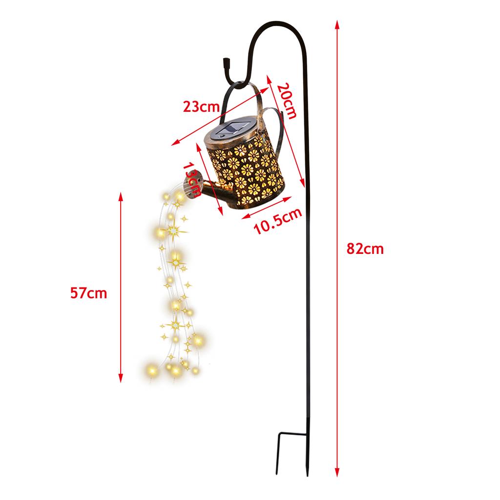 36 светодиодов 570 мм на солнечной энергии, уличный светильник для чайника, лейка, лампа, сказочный гирляндный светильник