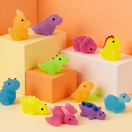 Mini Dinosaur Squeeze Toy Anxiety Relief Cartoon Dino Sensory Toy Soft Stretchy Stress Ball Home Office Worker Relaxation