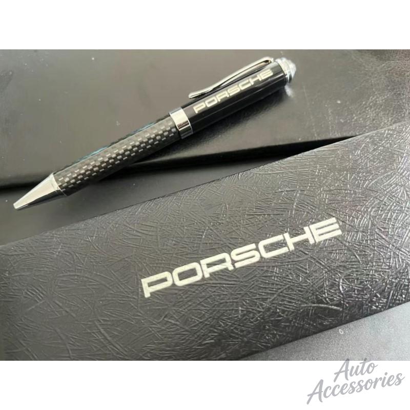 hbcr1 For Porsche Emblem Metal Engraved Fountain Pen Gifts Souvenirs Signature Pens Business Ballpoint Pen School Supplies Car Sticker