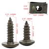 Minho 200Pcs Automotive U Tape Clip Fastener Kit, 50Pcs #10 X 1/2" Self-Tapping Screw +50Pcs #10 X 5/8" Self-Tapping Screw +100Pcs U Tape Clips,Metal