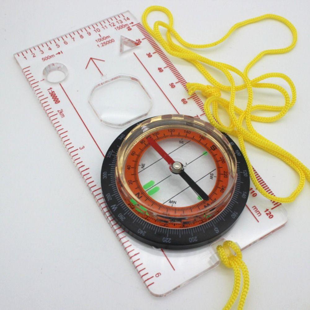 Scale Ruler Orienteering Thumb Compass Outdoor Navigation Compass Map Reading Scouts Compass Ruler
