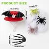 Plush Spiders Halloween Goose Outfits Bat Wings Lawn Goose Clothes  Yard Ornaments