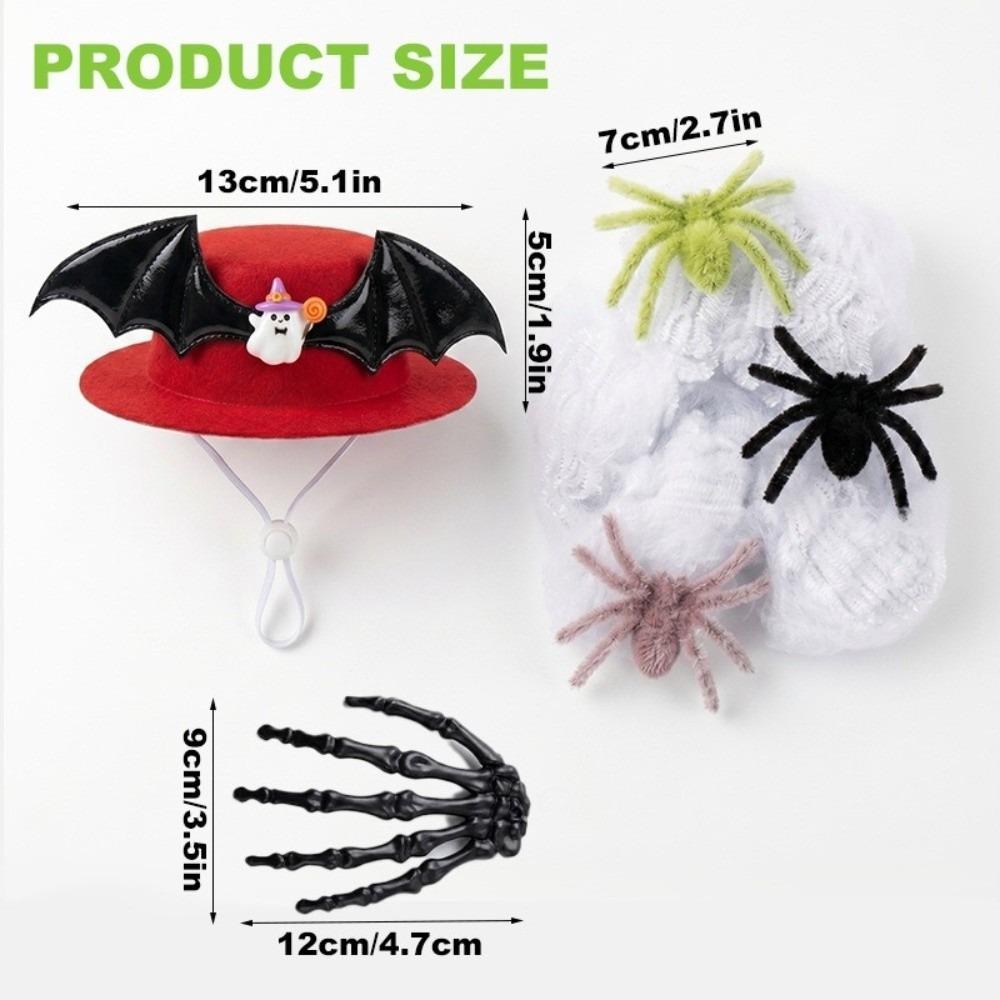 Plush Spiders Halloween Goose Outfits Bat Wings Lawn Goose Clothes Yard Ornaments