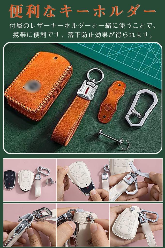 LETINGFAR Key Case for Volvo Smart Key Case Key Cover Genuine Leather Volvo Dedicated