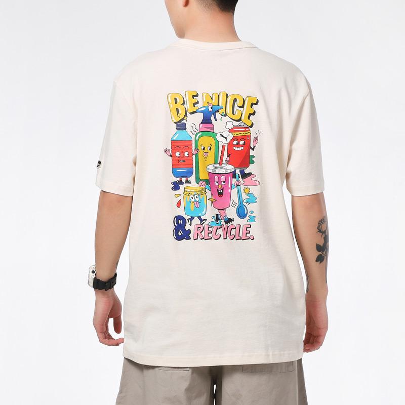 Puma Футболка с коротким рукавом и круглым вырезом с мультяшным принтом, мужские топы, бежевый 531335-75