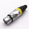 XLR-разъем Female, стиль Chrome Gem, медные контакты, позолоченный, 3-контактный микрофонный штекер для микшеров