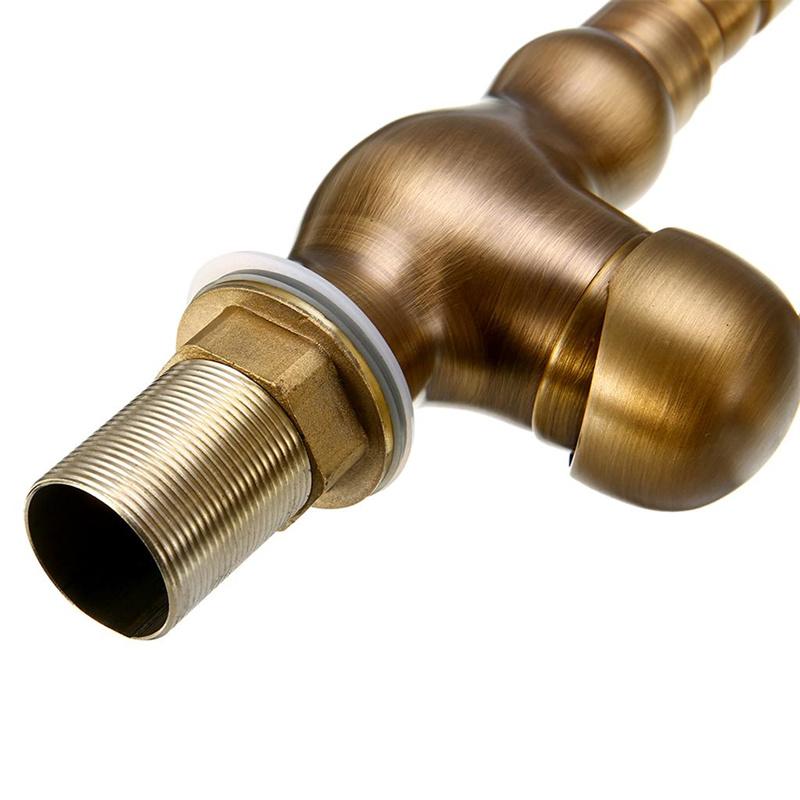 Dagu Antique Single Handle Swivel Mixer Tap Kitchen Bathroom Sink Faucet Brass Finish