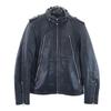 ON BOARD Sheep Leather Leather Jacket M Black High Neck Men's Used