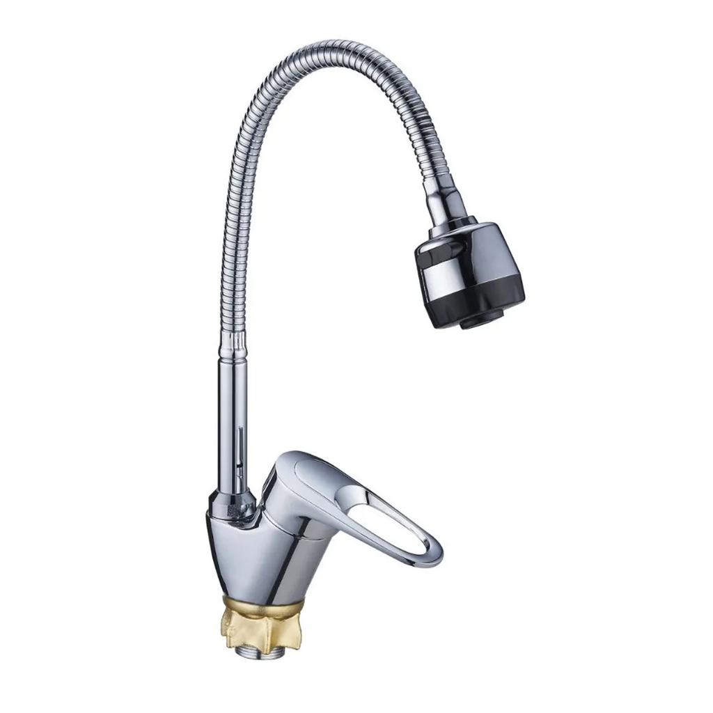 Смеситель для кухни с гибким изливом Поворотный поворотный излив
